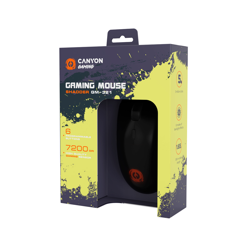 Мишка Canyon Shadder GM-321 USB Black (CND-SGM321) - фото 6 Мишка Canyon Shadder GM-321 USB Black (CND-SGM321) - фото 6