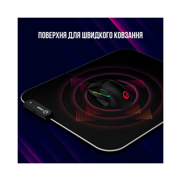 Килимок для мишки Lorgar Steller 913 RGB USB Black (LRG-GMP913) - фото 6