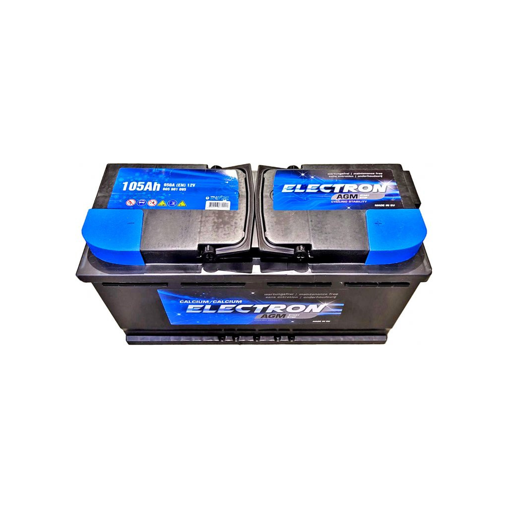 Акумулятор автомобільний ELECTRON AGM 105Ah Ев (-/+) (950EN) (605901095) - фото 1 Акумулятор автомобільний ELECTRON AGM 105Ah Ев (-/+) (950EN) (605901095) - фото 1