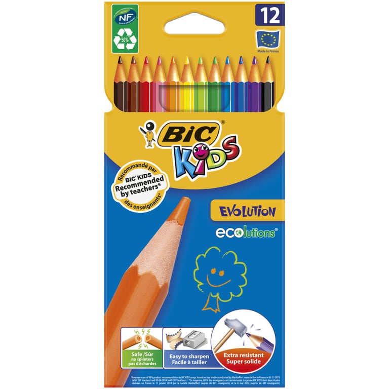 Олівці кольорові Bic Kids Evolution 12 шт (bc82902912) - фото 1