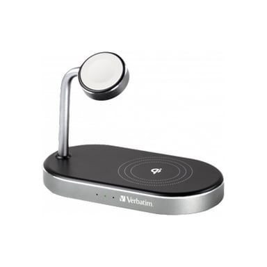 Зарядний пристрій Verbatim 3in1 Apple Watch and iPhone Charging Stand (49556) - фото 1