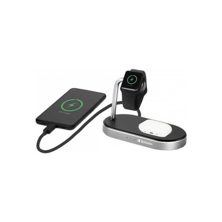 Зарядний пристрій Verbatim 3in1 Apple Watch and iPhone Charging Stand (49556) - фото 7