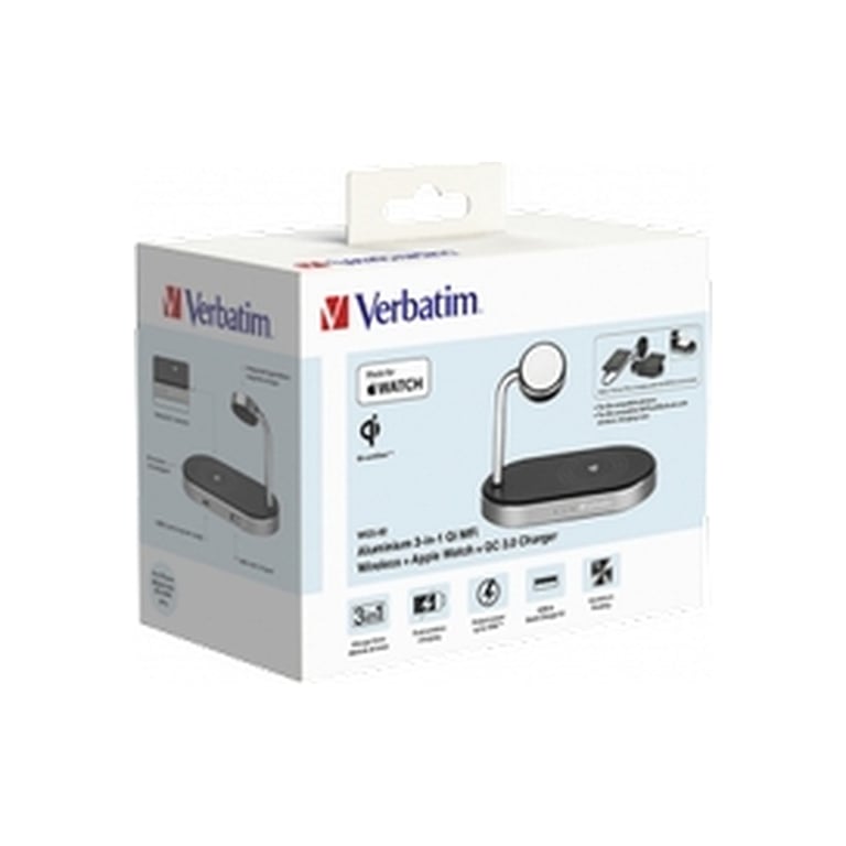Зарядний пристрій Verbatim 3in1 Apple Watch and iPhone Charging Stand (49556) - фото 9