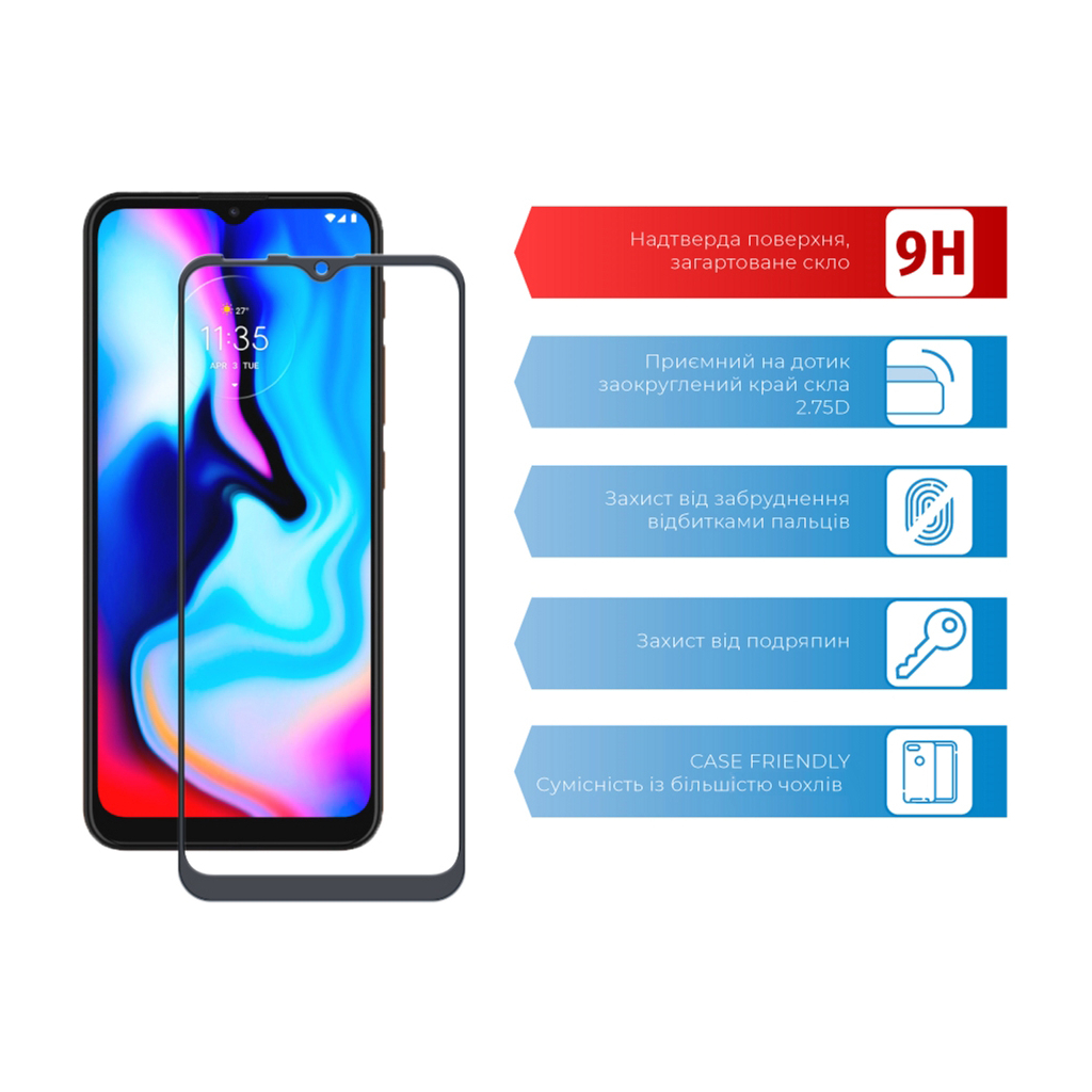 Скло захисне ACCLAB Full Glue MOTO E7 Power (1283126514395) - фото 2 Скло захисне ACCLAB Full Glue MOTO E7 Power (1283126514395) - фото 2