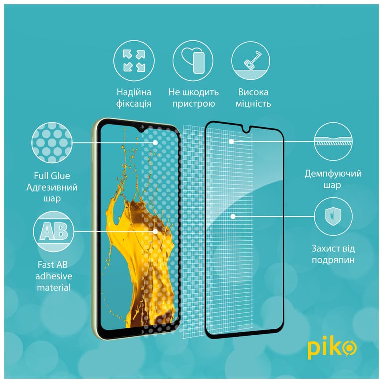 Скло захисне Piko Full Glue Samsung A14 (1283126559785) - фото 4
