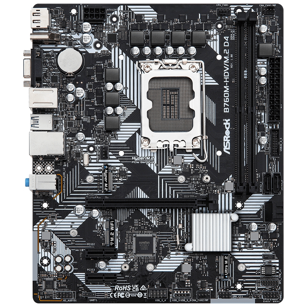 Материнська плата ASRock B760M-HDV/M.2 D4 - фото 1 Материнська плата ASRock B760M-HDV/M.2 D4 - фото 1