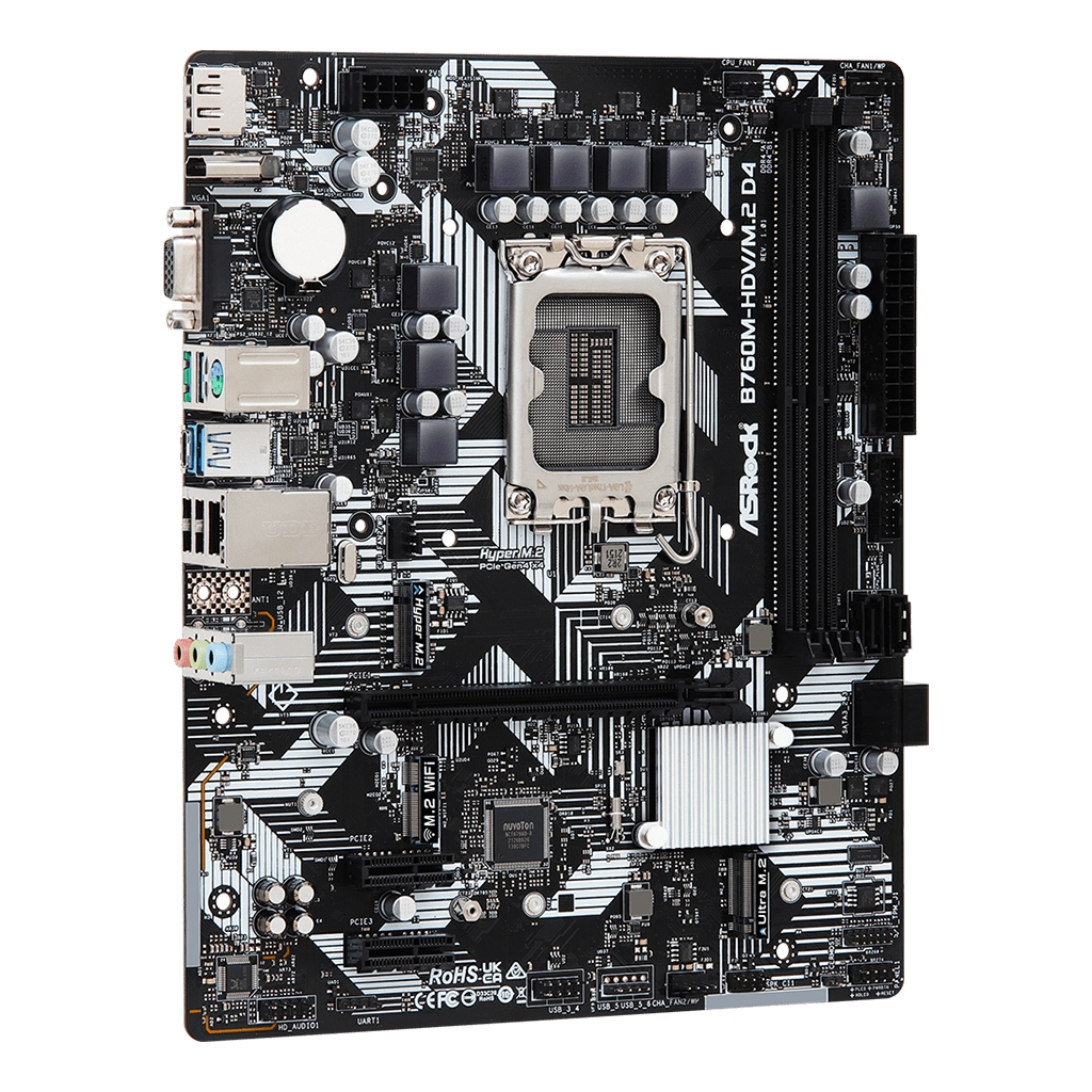 Материнська плата ASRock B760M-HDV/M.2 D4 - фото 2 Материнська плата ASRock B760M-HDV/M.2 D4 - фото 2