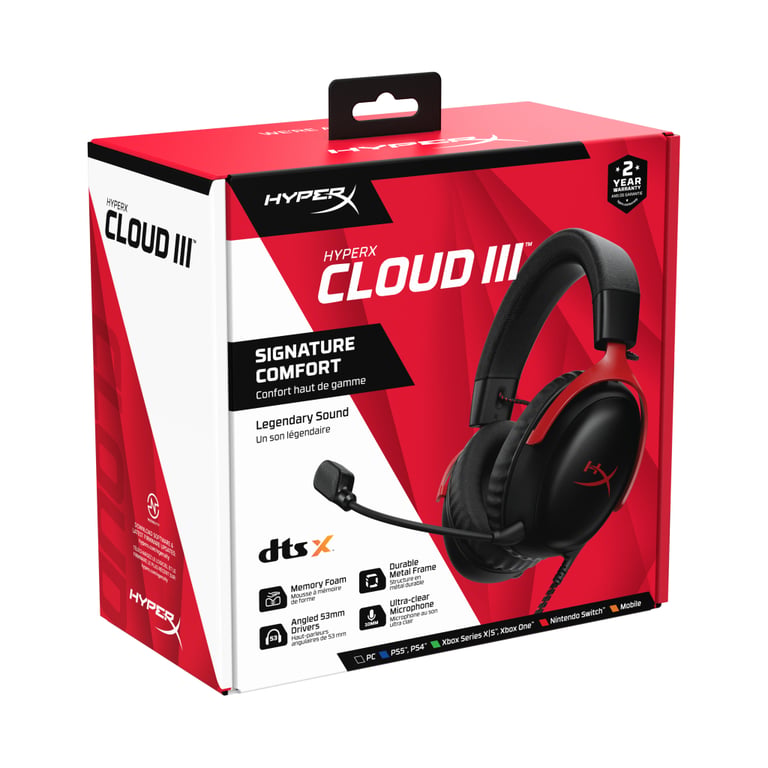Навушники HyperX Cloud III Black-Red (727A9AA) - фото 9