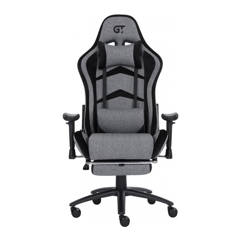 Крісло ігрове GT Racer X-2534-F Gray/Black Suede (X-2534-F Fabric Gray/Black Suede) - фото 1