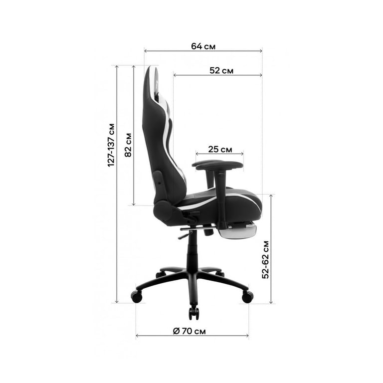 Крісло ігрове GT Racer X-2534-F Gray/Black Suede (X-2534-F Fabric Gray/Black Suede) - фото 4
