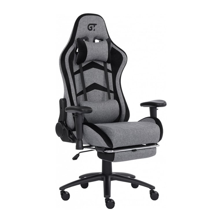 Крісло ігрове GT Racer X-2534-F Gray/Black Suede (X-2534-F Fabric Gray/Black Suede) - фото 2