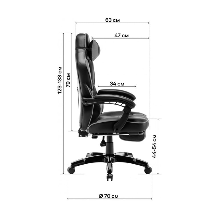 Крісло ігрове GT Racer X-2749-1 Gray/Black Suede (X-2749-1 Fabric Gray/Black Suede) - фото 4