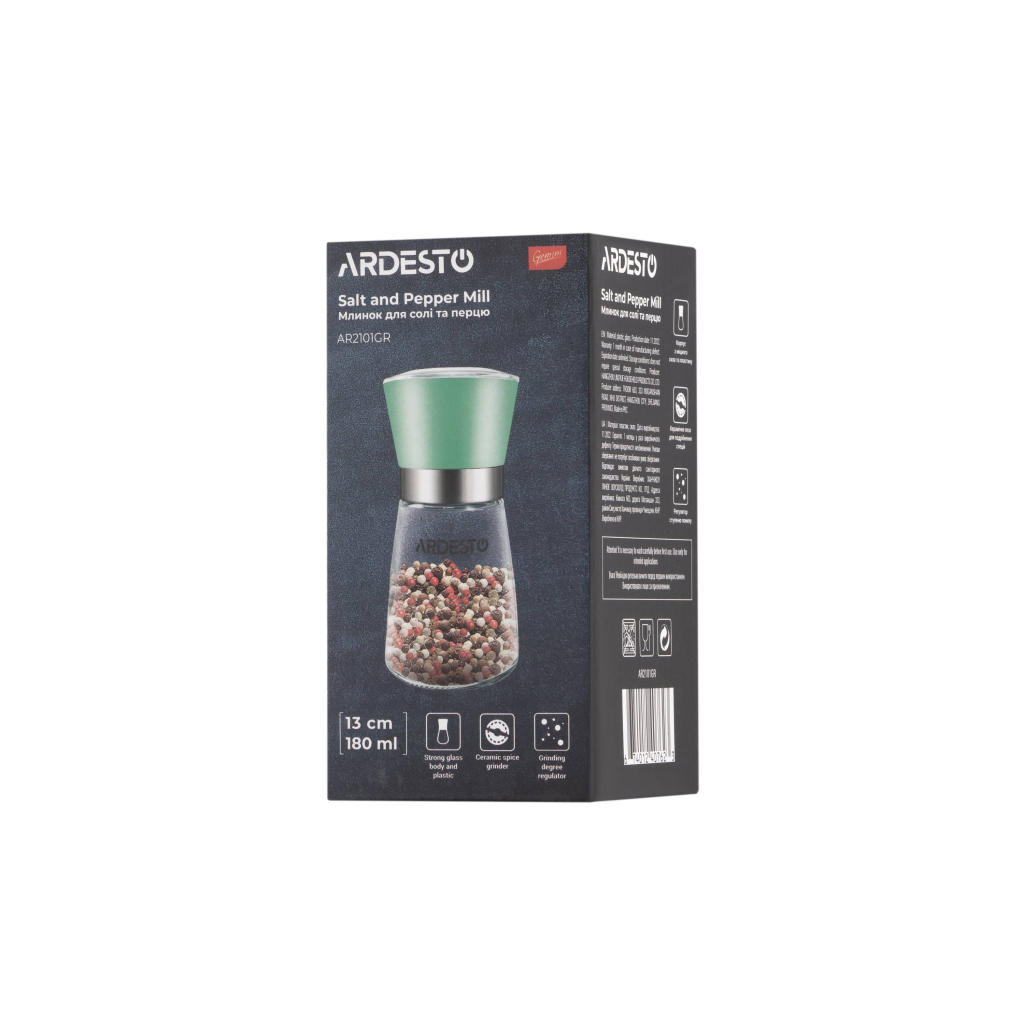 Млинок для спецій Ardesto Gemini Зелений (AR2101GR) - фото 5 Млинок для спецій Ardesto Gemini Зелений (AR2101GR) - фото 5