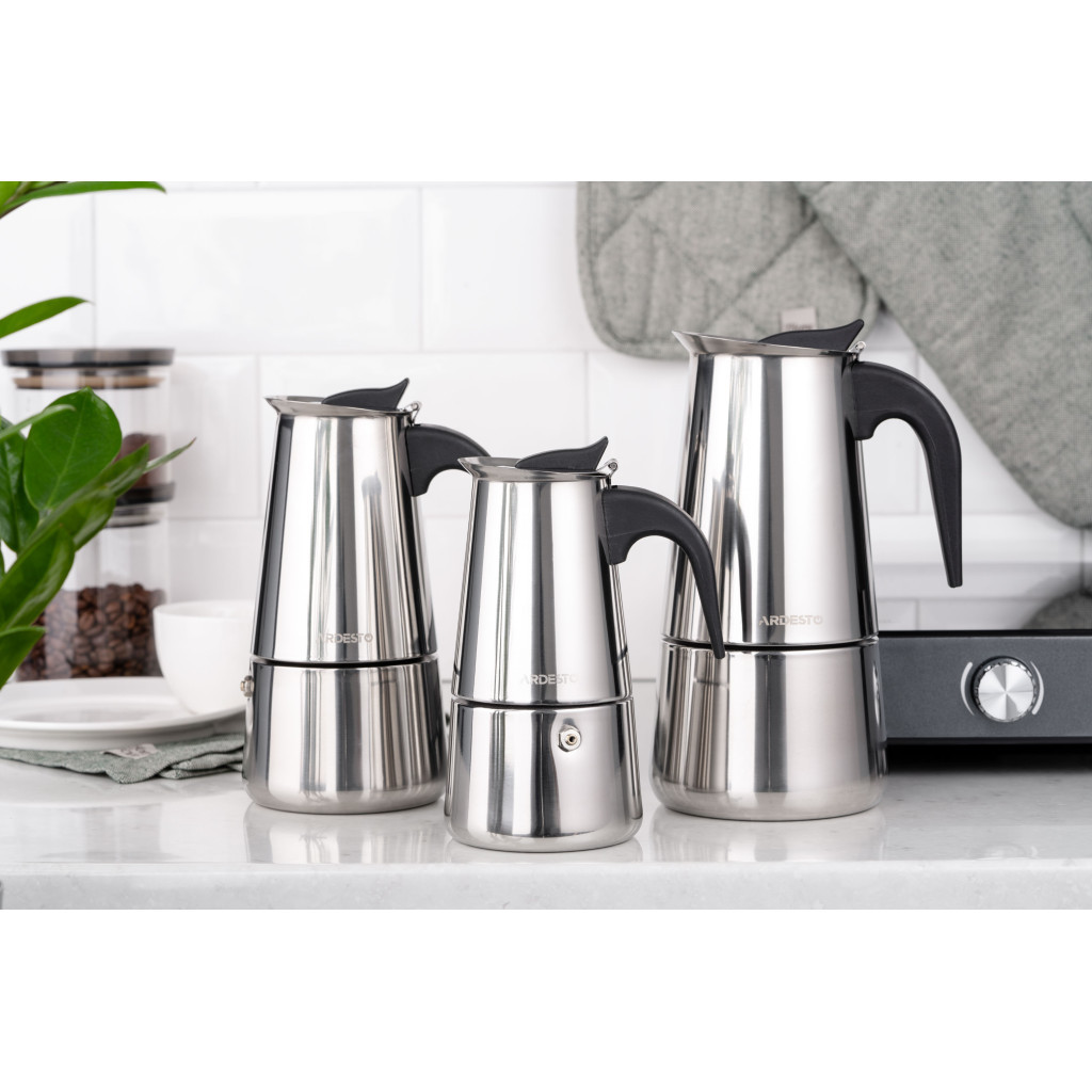 Гейзерна кавоварка Ardesto Gemini Apulia 9 чашок (AR0809SS) - фото 5 Гейзерна кавоварка Ardesto Gemini Apulia 9 чашок (AR0809SS) - фото 5