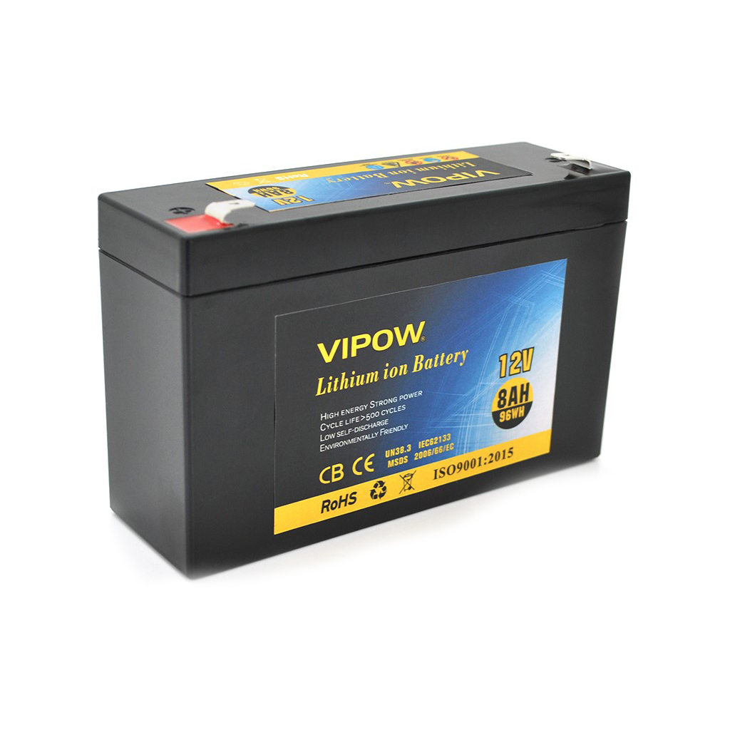 Батарея до ДБЖ Vipow 12V - 8Ah Li-ion (VP-1280LI) - фото 1