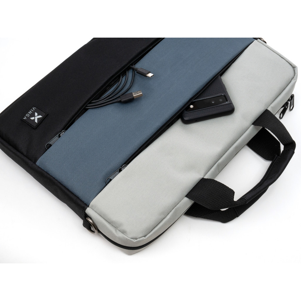 Сумка для ноутбука Vinga 15.6" NB1120 black/gray (NB1120BG) - фото 5 Сумка для ноутбука Vinga 15.6" NB1120 black/gray (NB1120BG) - фото 5