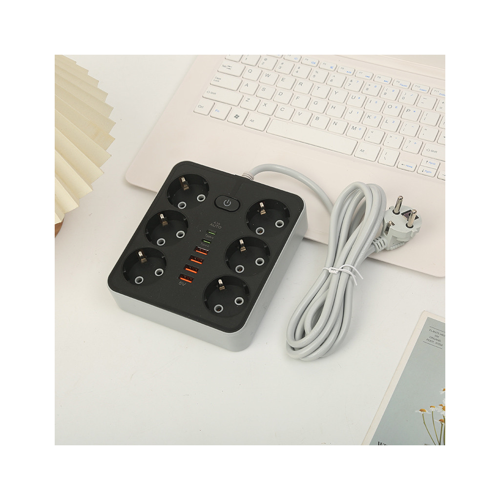 Мережевий фільтр живлення XoKo XK-SP-6-4-2-BK - фото 3 Мережевий фільтр живлення XoKo XK-SP-6-4-2-BK - фото 3