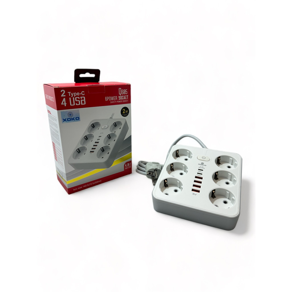 Мережевий фільтр живлення XoKo XK-SP-6-4-2-WH - фото 2 Мережевий фільтр живлення XoKo XK-SP-6-4-2-WH - фото 2