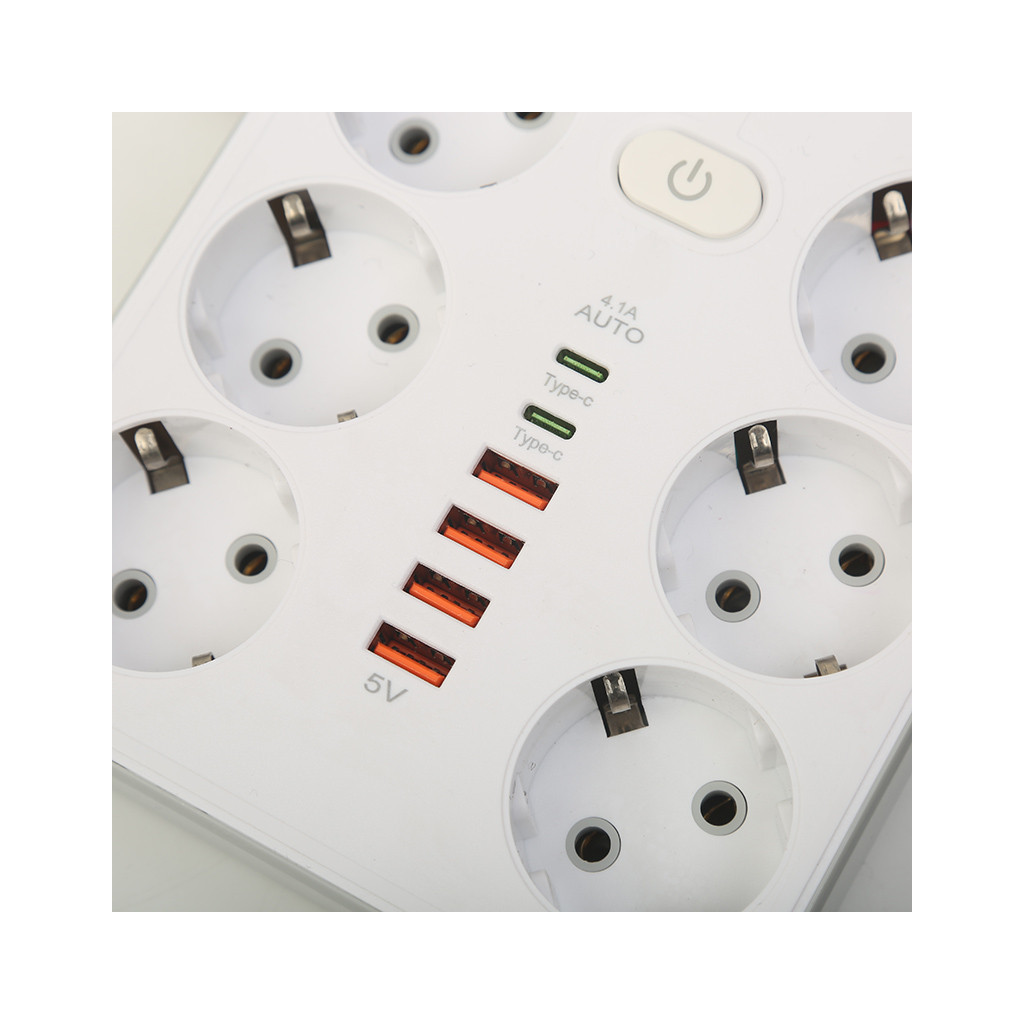 Мережевий фільтр живлення XoKo XK-SP-6-4-2-WH - фото 3 Мережевий фільтр живлення XoKo XK-SP-6-4-2-WH - фото 3