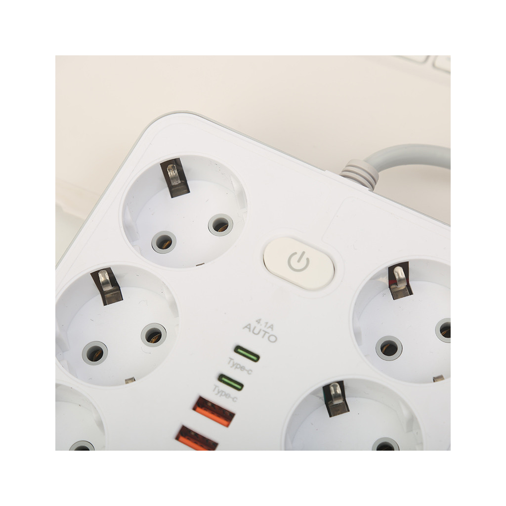 Мережевий фільтр живлення XoKo XK-SP-6-4-2-WH - фото 4 Мережевий фільтр живлення XoKo XK-SP-6-4-2-WH - фото 4