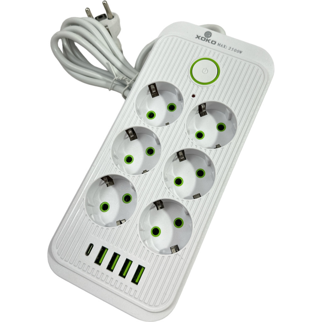 Мережевий фільтр живлення XoKo XК-SP6-4-1-WH Мережевий фільтр живлення XoKo XК-SP6-4-1-WH