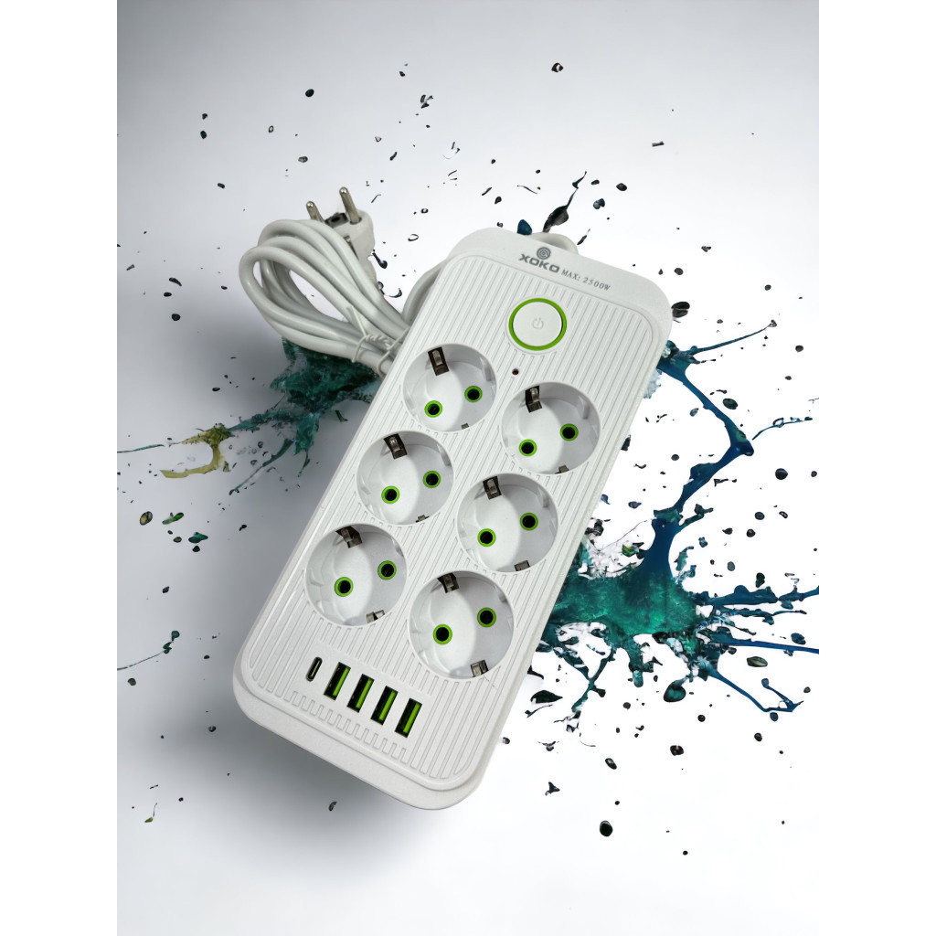 Мережевий фільтр живлення XoKo XК-SP6-4-1-WH - фото 3 Мережевий фільтр живлення XoKo XК-SP6-4-1-WH - фото 3