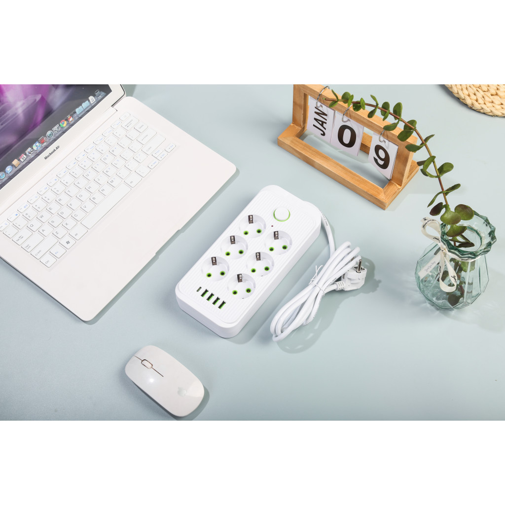 Мережевий фільтр живлення XoKo XК-SP6-4-1-WH - фото 4 Мережевий фільтр живлення XoKo XК-SP6-4-1-WH - фото 4