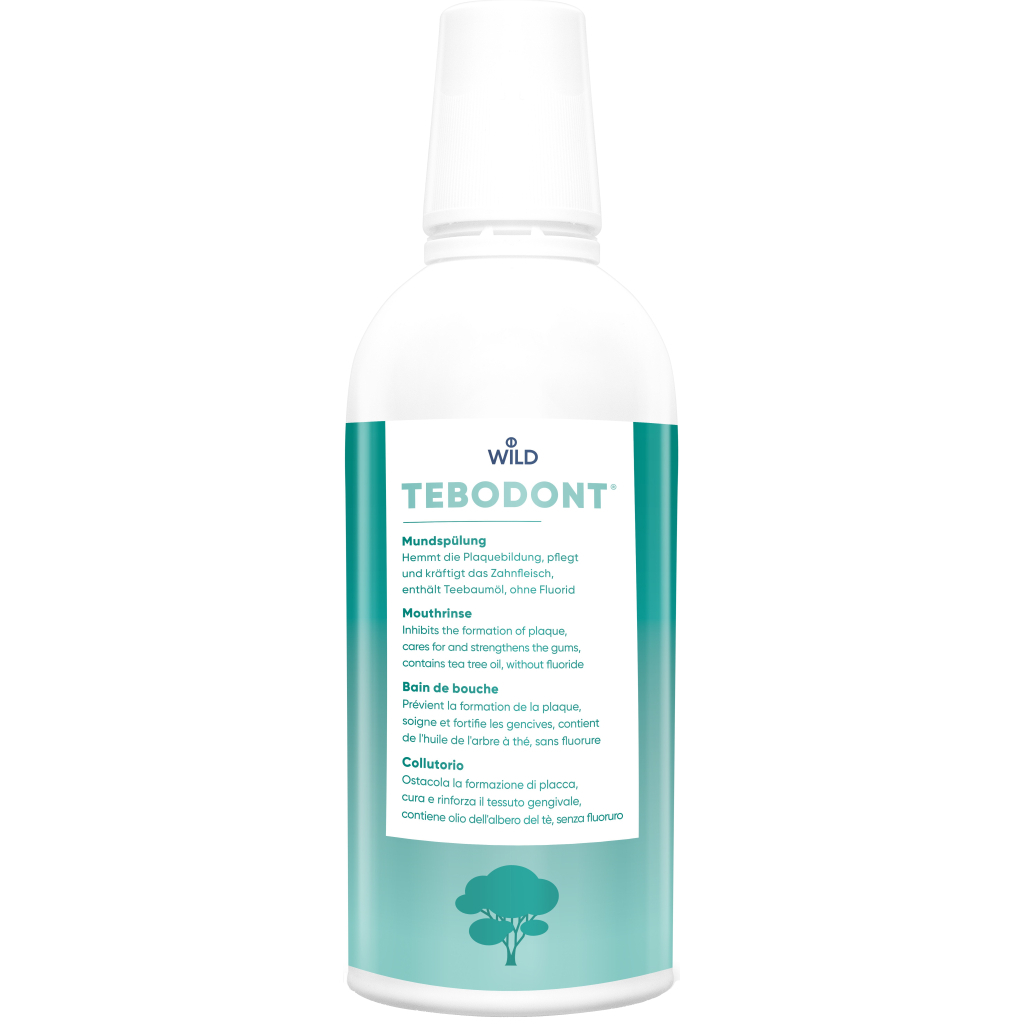 Ополіскувач для порожнини рота Dr. Wild Tebodont з олією чайного дерева без фториду 500 мл (7611841702409) - фото 1