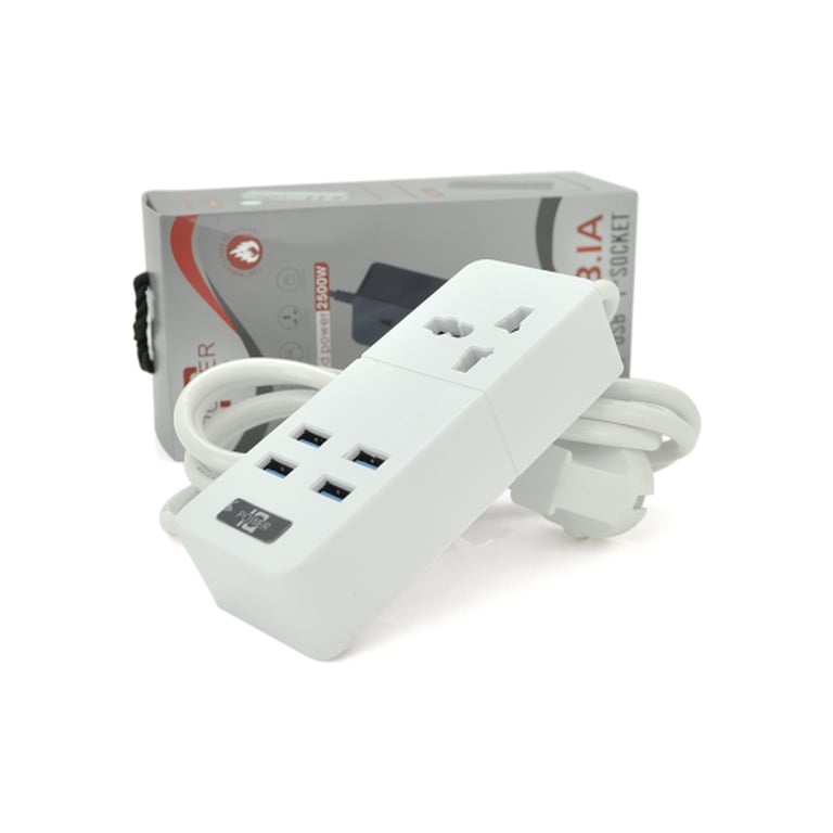 Мережевий фільтр живлення Voltronic TВ-Т06, 1роз, 4*USB White (ТВ-Т06-White) - фото 2