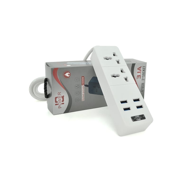 Мережевий фільтр живлення Voltronic TВ-Т07, 2роз, 4*USB White (ТВ-Т07-White) - фото 2