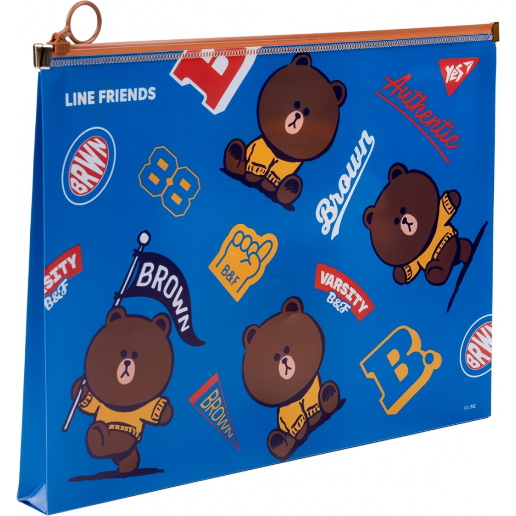 Папка на блискавці Yes А4 Line Friends (492091) - фото 1 Папка на блискавці Yes А4 Line Friends (492091) - фото 1