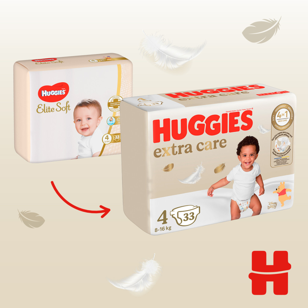 Підгузки Huggies Extra Care Size 4 (8-16 кг) 33 шт (5029053583143) - фото 5 Підгузки Huggies Extra Care Size 4 (8-16 кг) 33 шт (5029053583143) - фото 5