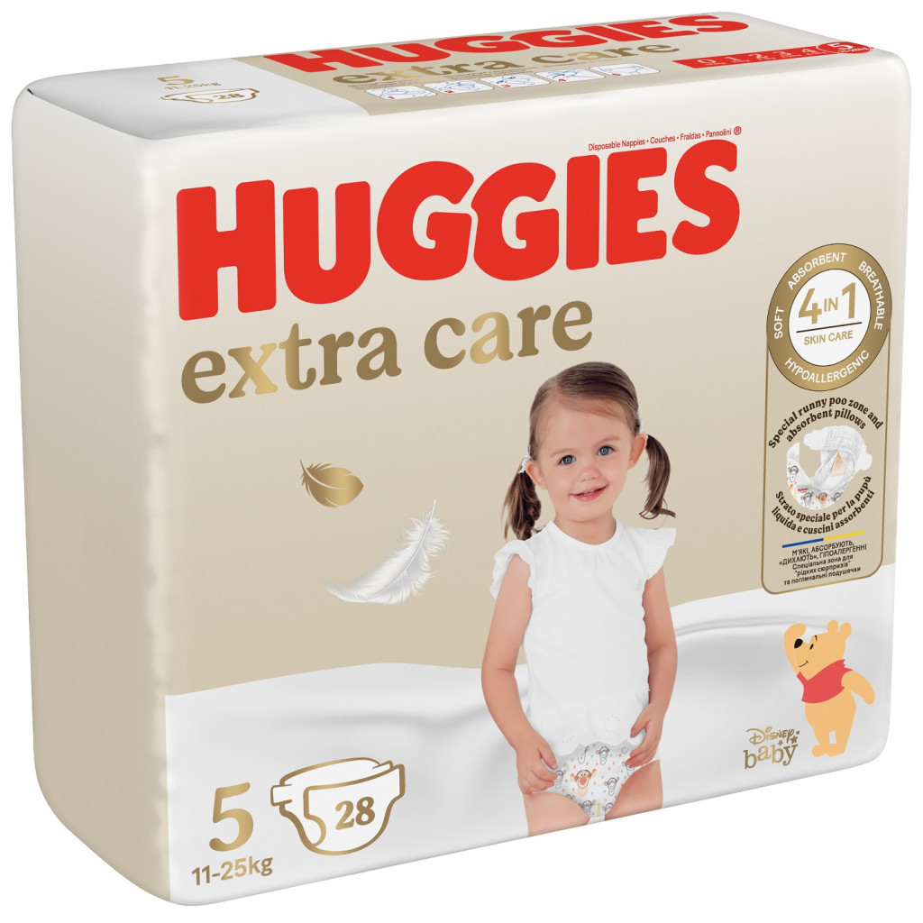Підгузки Huggies Extra Care Size 5 (11-25 кг) 28 шт (5029053583150) - фото 2 Підгузки Huggies Extra Care Size 5 (11-25 кг) 28 шт (5029053583150) - фото 2