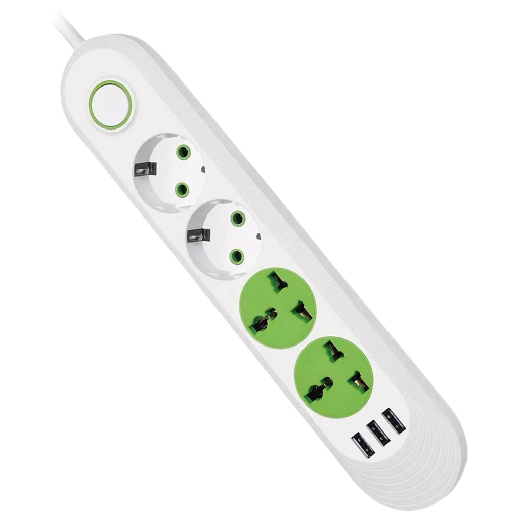 Мережевий фільтр живлення Voltronic F01U, 2роз EU + 2роз Universal, 3*USB White (F01U-White) Мережевий фільтр живлення Voltronic F01U, 2роз EU + 2роз Universal, 3*USB White (F01U-White)