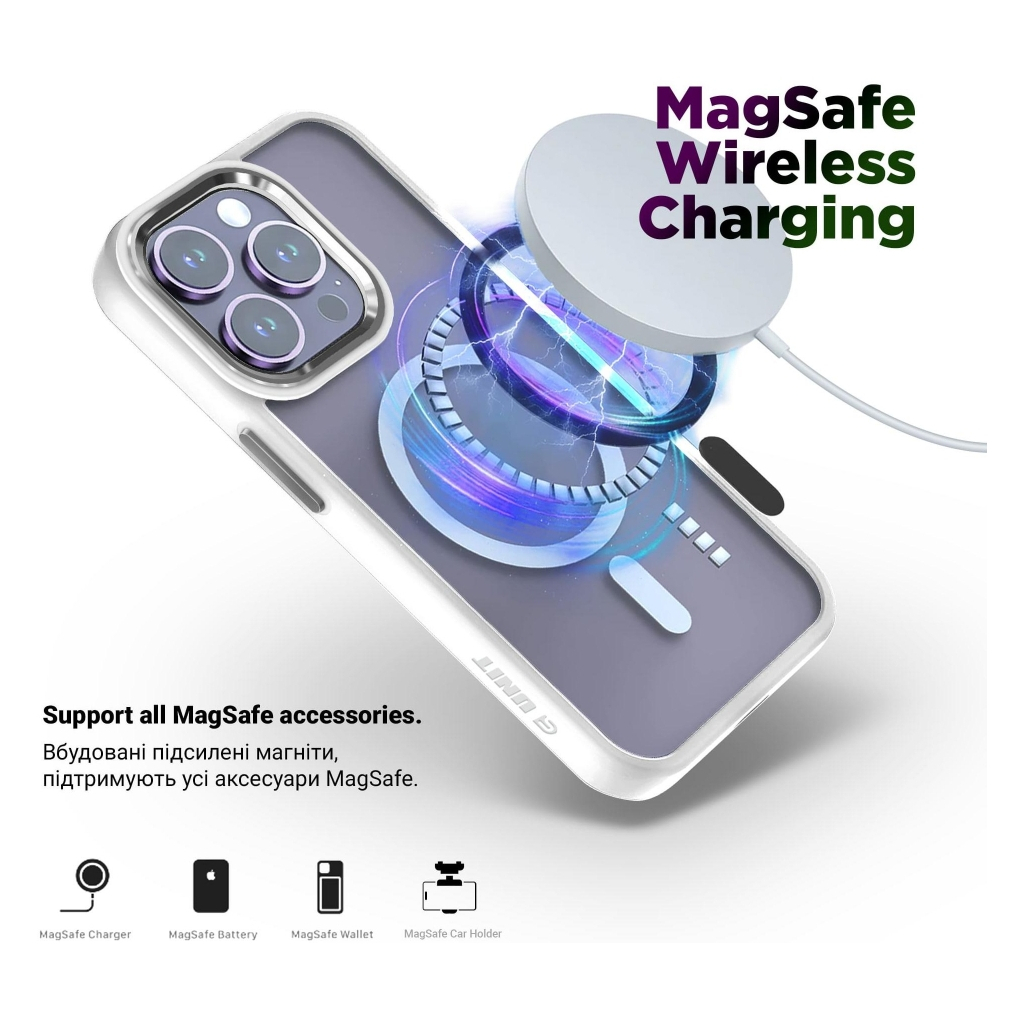 Чохол до мобільного телефона Armorstandart Unit MagSafe Apple iPhone 14 Pro Matte Clear Silver (ARM70437) - фото 3 Чохол до мобільного телефона Armorstandart Unit MagSafe Apple iPhone 14 Pro Matte Clear Silver (ARM70437) - фото 3