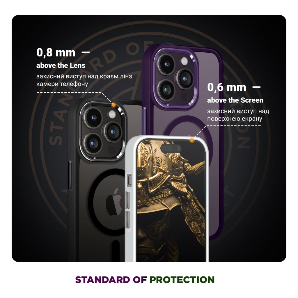 Чохол до мобільного телефона Armorstandart Unit MagSafe Apple iPhone 14 Pro Matte Clear Silver (ARM70437) - фото 4 Чохол до мобільного телефона Armorstandart Unit MagSafe Apple iPhone 14 Pro Matte Clear Silver (ARM70437) - фото 4