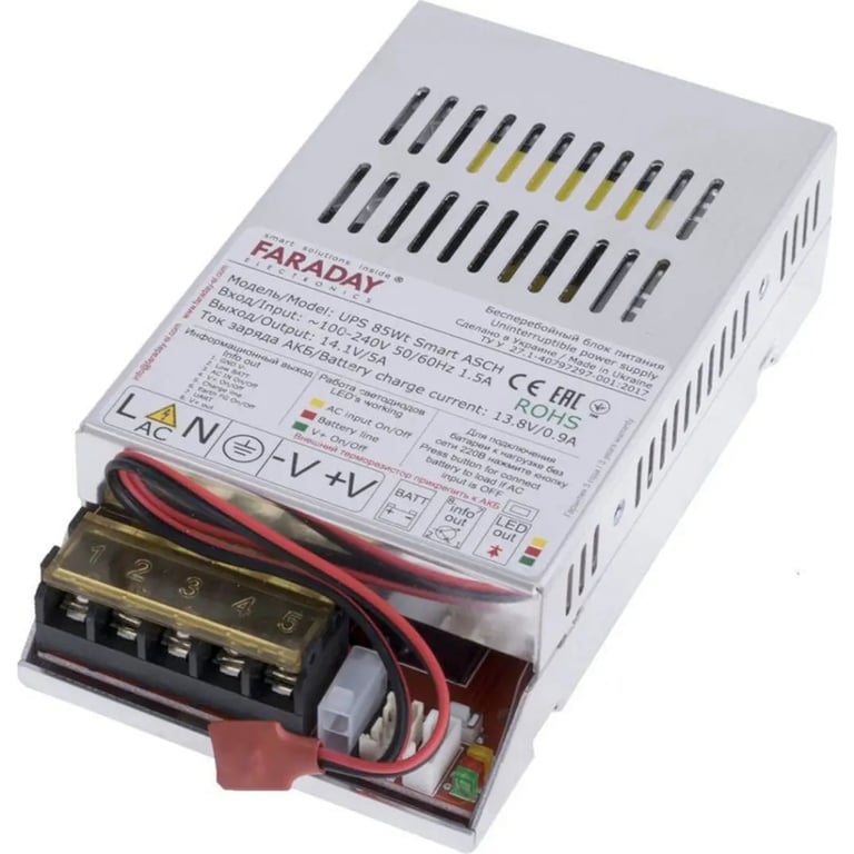 Блок живлення для систем відеоспостереження Faraday Electronics UPS_85W_ALU_24 - фото 1