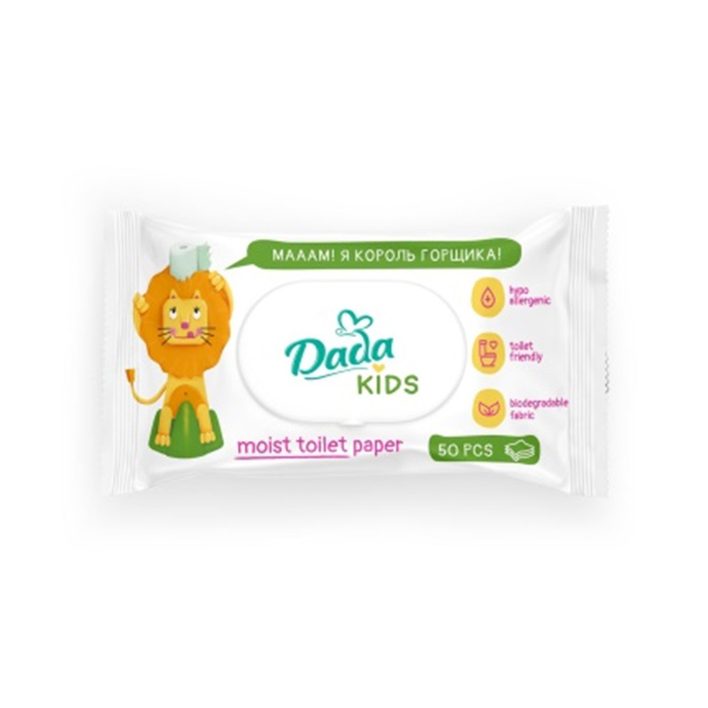 Туалетний папір Dada Дитячий вологий 50 шт. (4823071659726) Туалетний папір Dada Дитячий вологий 50 шт. (4823071659726)