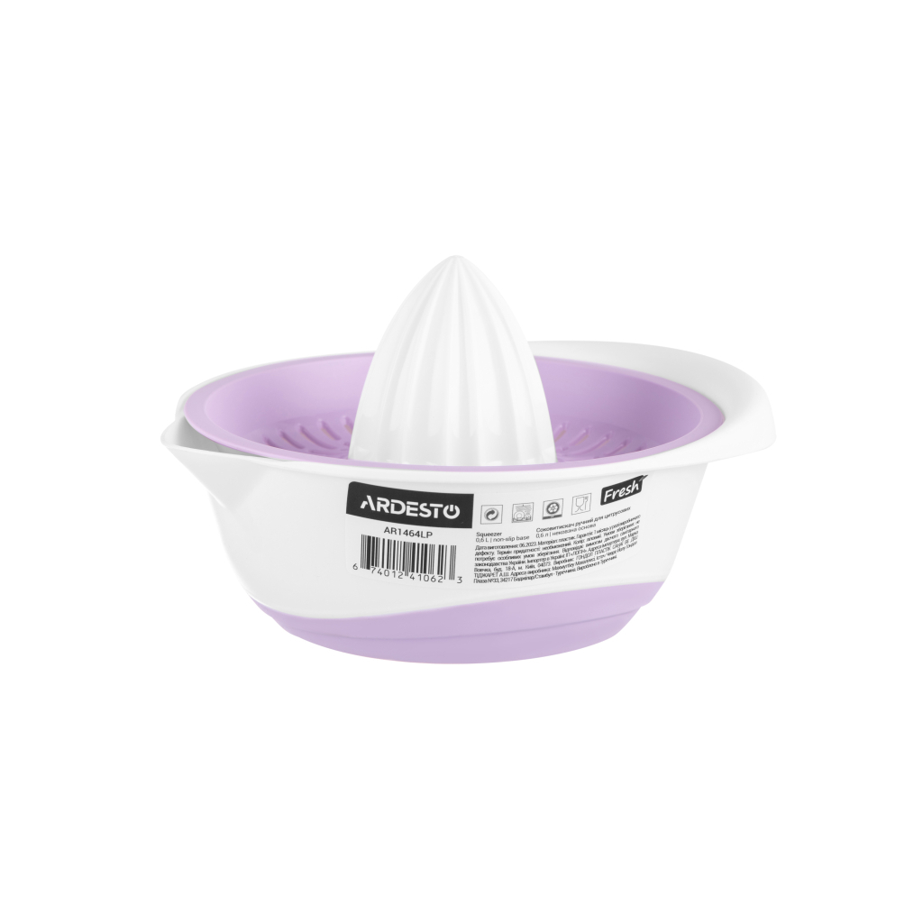 Соковижималка ручна Ardesto Fresh Ліловий (AR1464LP) - фото 4 Соковижималка ручна Ardesto Fresh Ліловий (AR1464LP) - фото 4