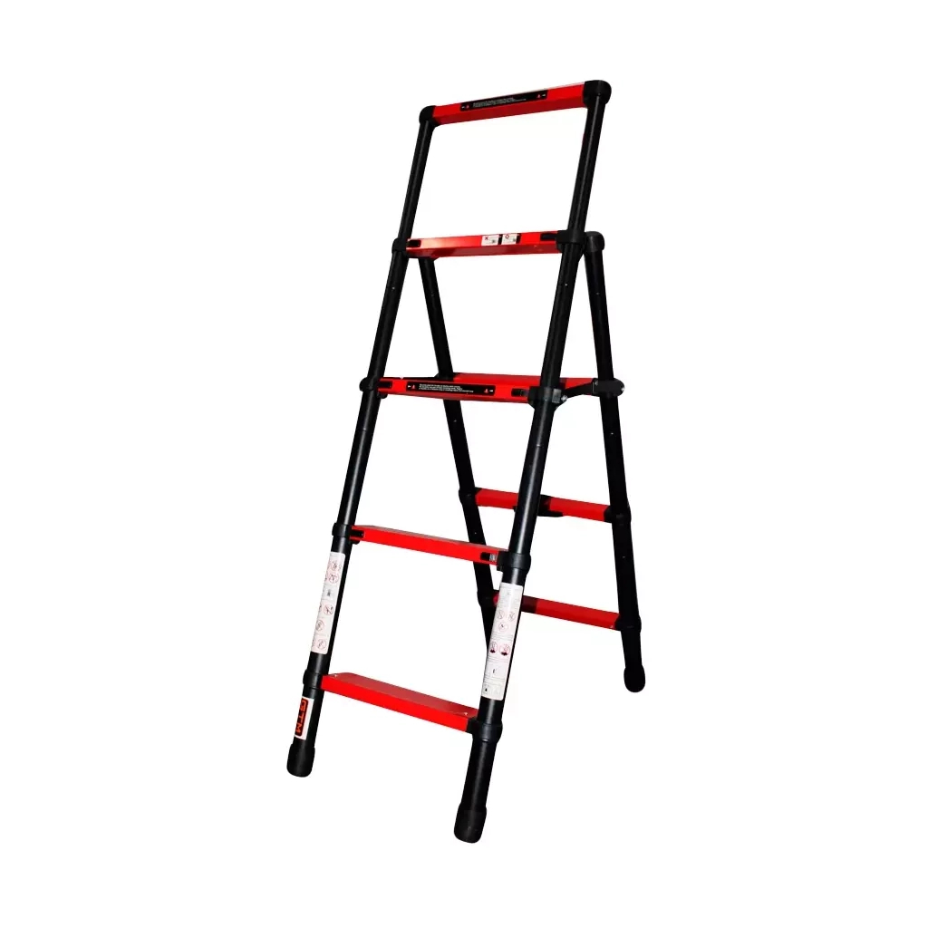 Драбина GTM cтрем'янка телескопічна 4сх., 1,4м (KME5045B) - фото 1