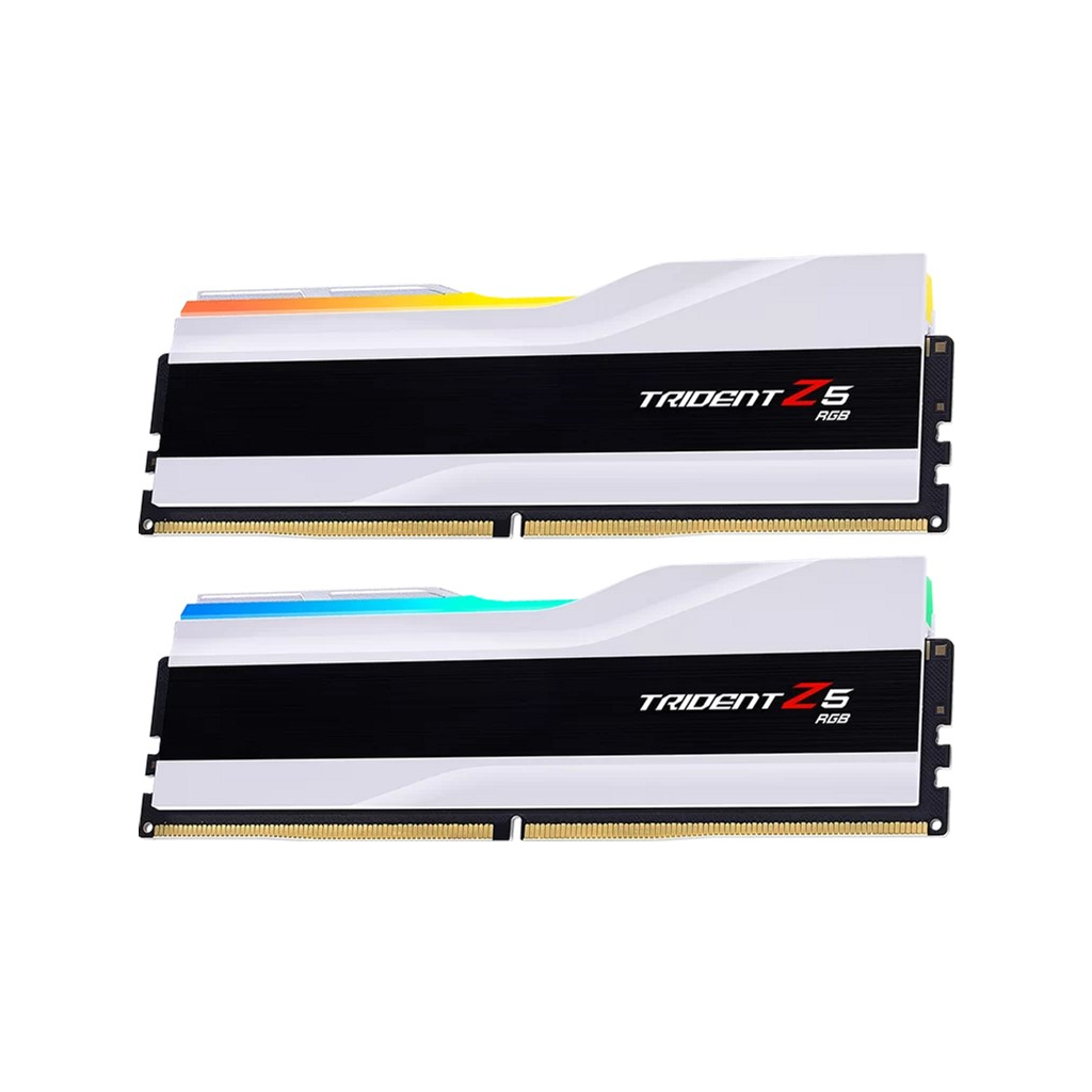 Модуль пам'яті для комп'ютера DDR5 32GB (2x16GB) 6400 MHz Trident Z5 RGB White G.Skill (F5-6400J3239G16GX2-TZ5RW) - фото 1 Модуль пам'яті для комп'ютера DDR5 32GB (2x16GB) 6400 MHz Trident Z5 RGB White G.Skill (F5-6400J3239G16GX2-TZ5RW) - фото 1