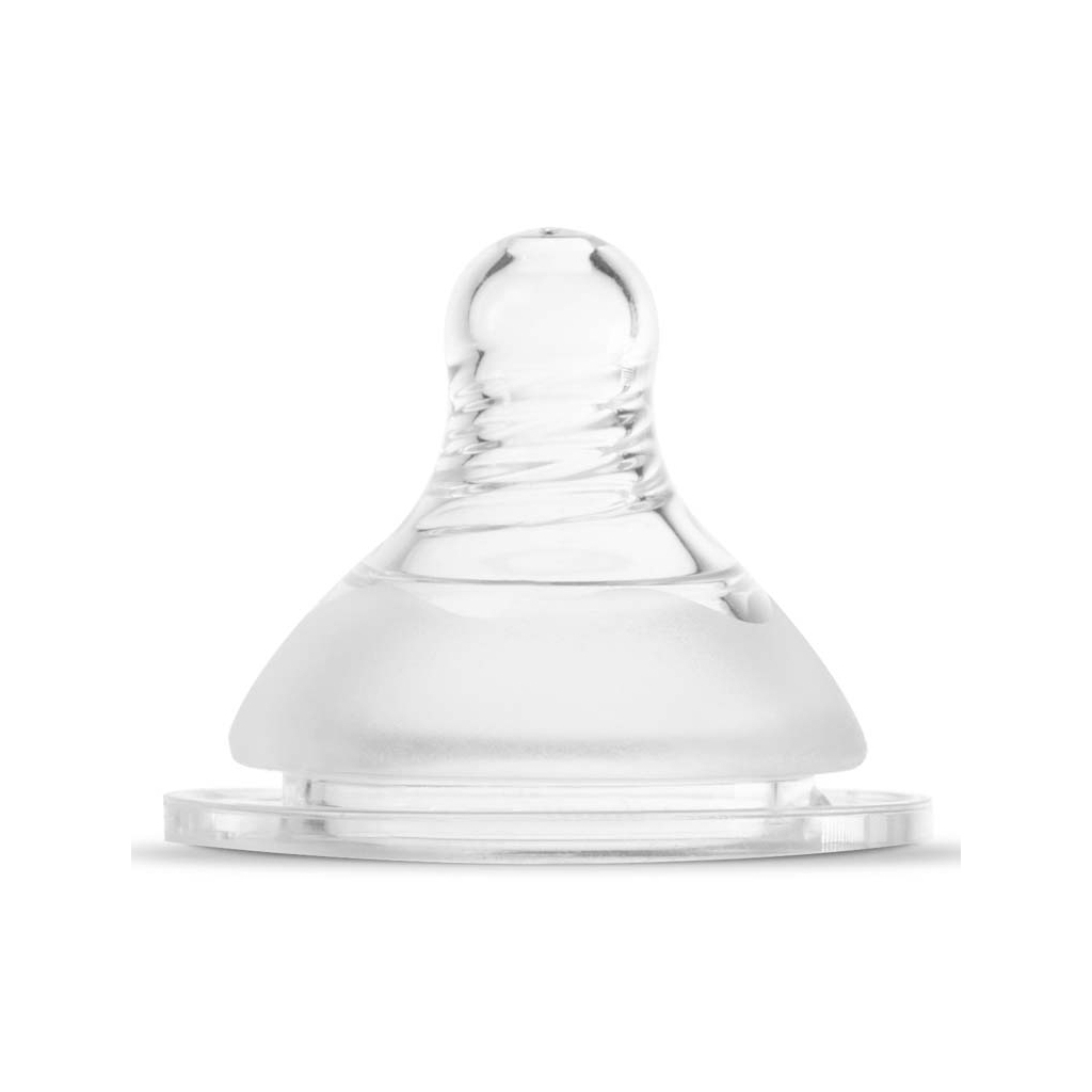 Соска Baboo силіконова (2 шт), широке горлечко, потік для густої рідини, 6+ міс (4-113) - фото 1