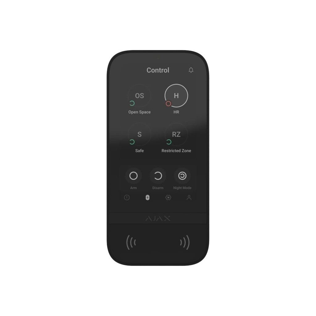 Клавіатура до охоронної системи Ajax KeyPad TouchScreen black - фото 1