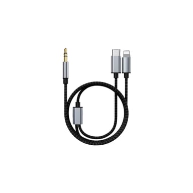 Кабель мультимедійний MH-232 AUX 3.5mm - USB Type-C - Lightning XoKo (XK-MH-232) - фото 1