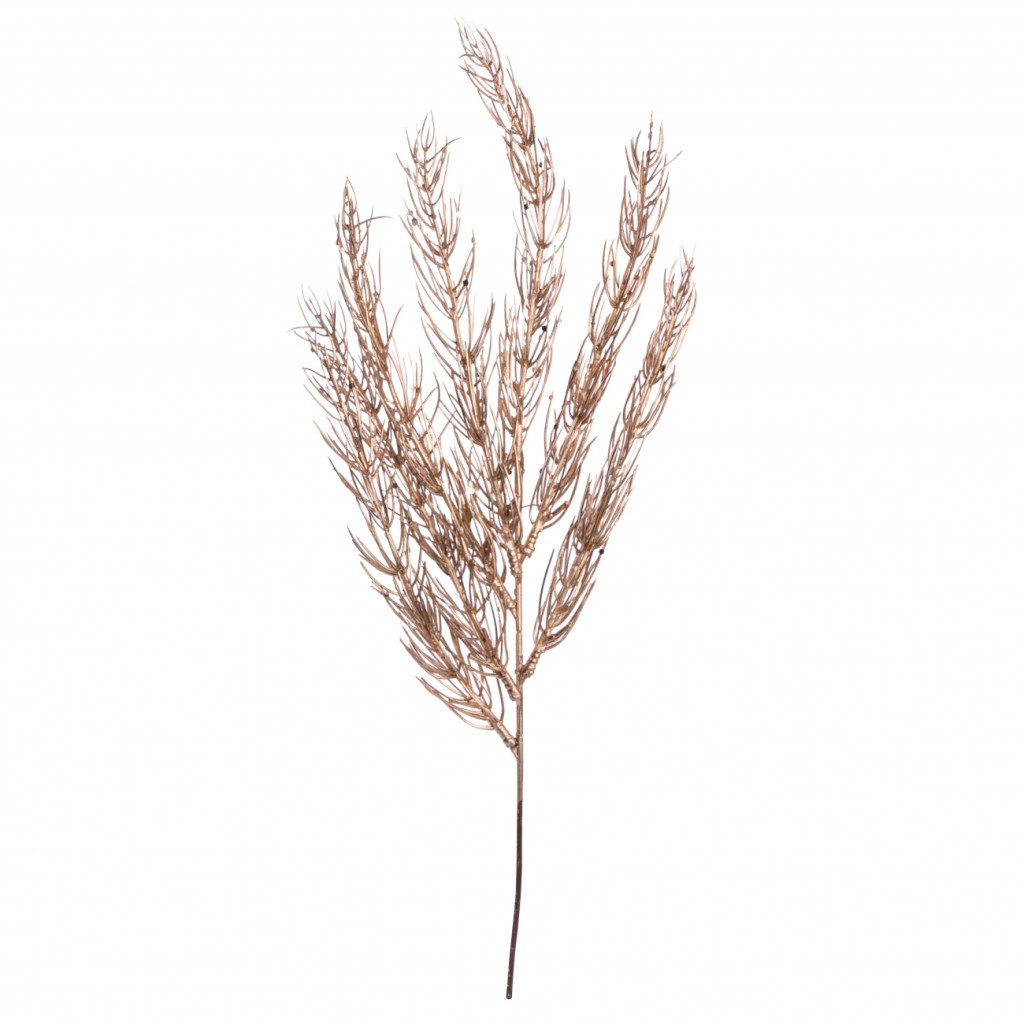 Декоративна гілка YES! Fun хвойна 61 см, золото, гліттер (974609) - фото 1