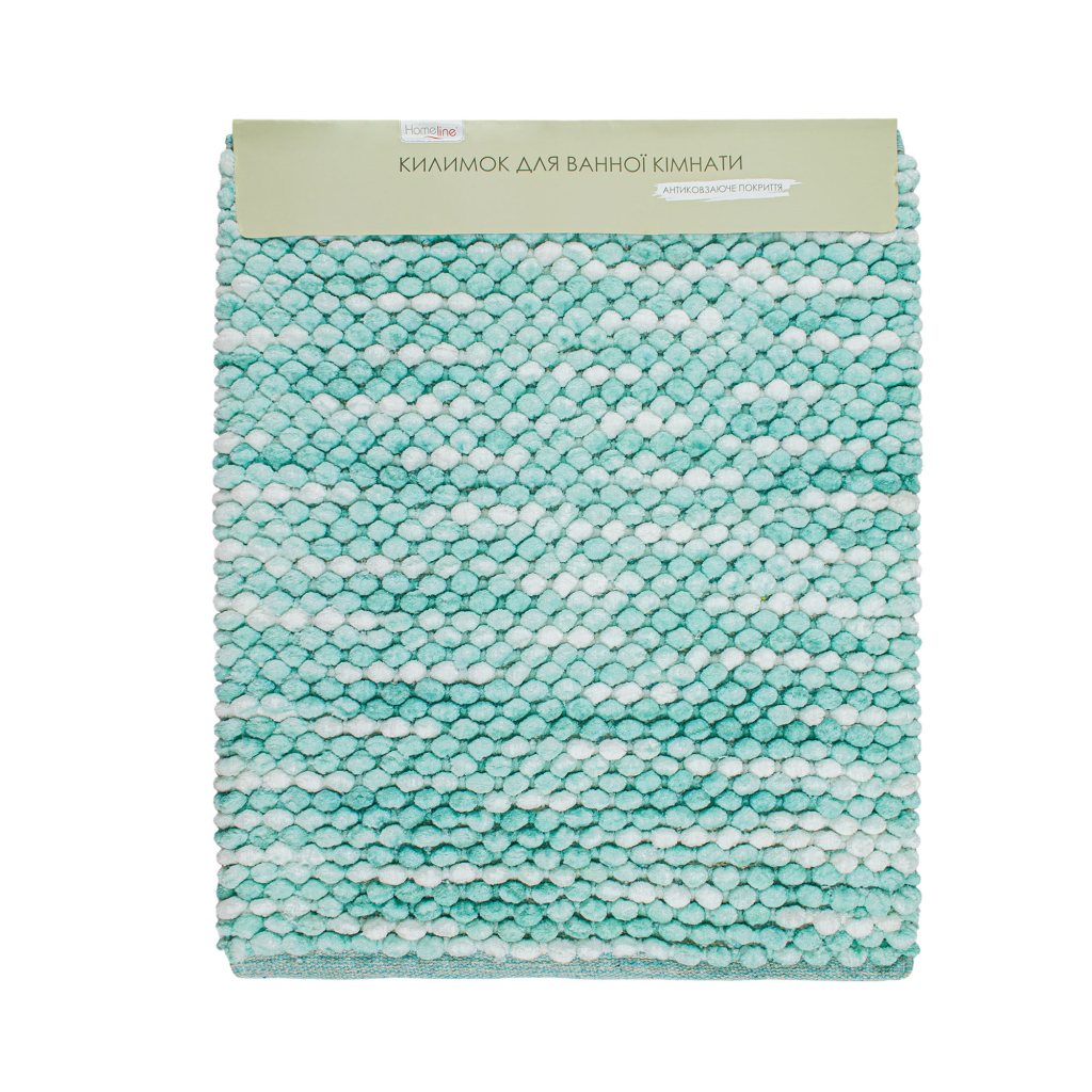 Килимок для ванної Home Line Shady біло-бірюзовий 60х90 см (166436) - фото 1