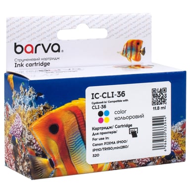 Картридж Barva Canon CLI-36 Color (1511B001) 250ст Color (IC-CLI-36) - фото 1