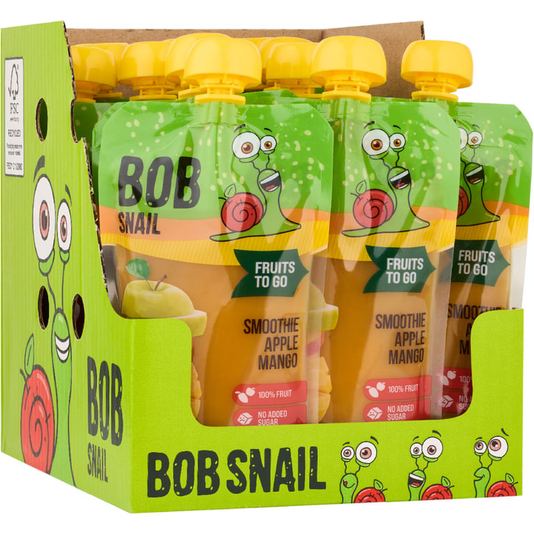 Дитяче пюре Bob Snail Равлик Боб Смузі Яблуко-Манго 200 г (4820219347033) - фото 2