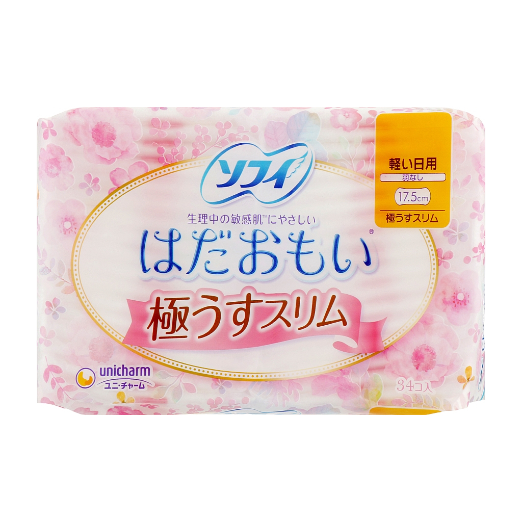 Гігієнічні прокладки Sofy Hadaomoi Ультратонкі 34 шт. (4903111307340) - фото 1