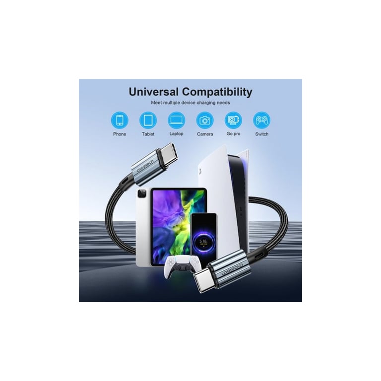 Дата кабель USB-C to USB-C 1.2m USB 2.0 60W Choetech (XCC-1014-BK) - фото 5